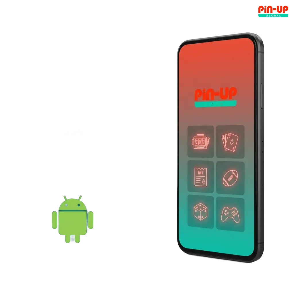 Screenshot of Pin-Up Android app: free to download, install steps, quick access to betting and casino in Nigeria.