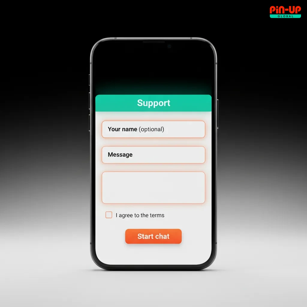 iOS login steps: open Pin-Up app, tap Log In, enter phone/email and password, complete 2FA, then access lobby.