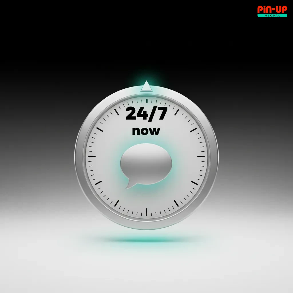 24/7 Pin-Up live chat with agent and chat bubbles, instant help for deposits, bets, and account issues.