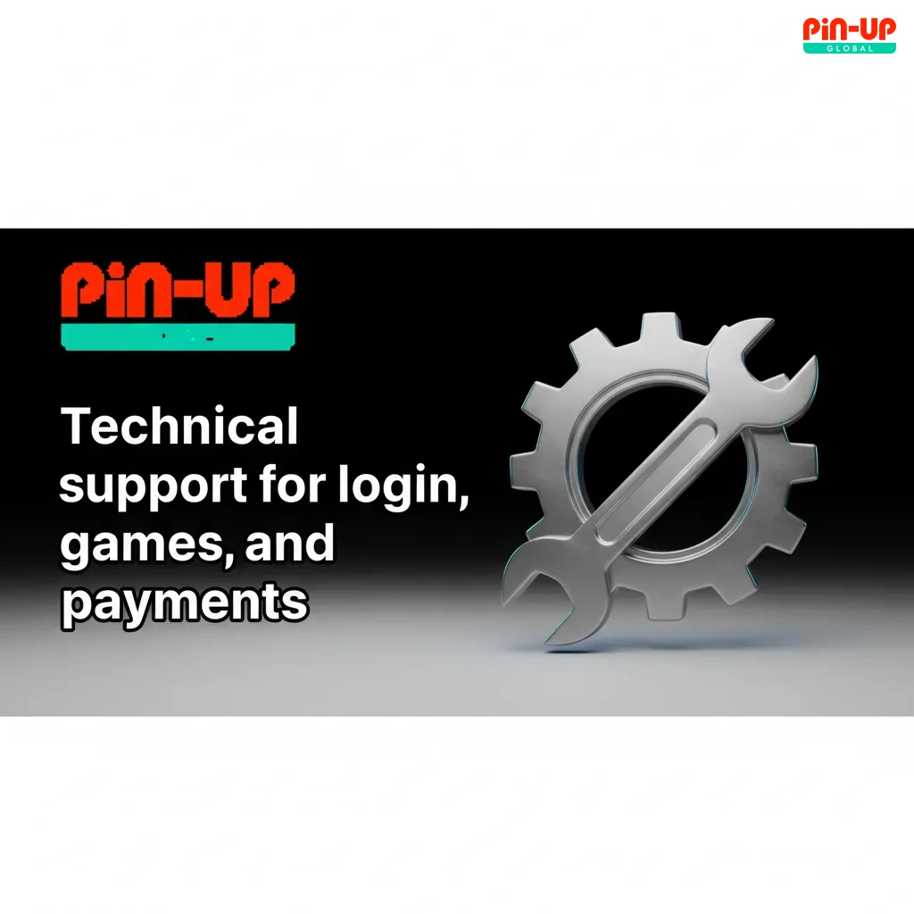 Support agent with login, game, and payment icons, offering 24/7 technical help via live chat or contact form.