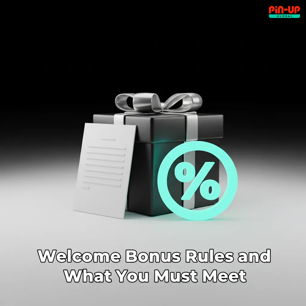 Poster of Pin-Up welcome bonus rules: Nigeria 18+, expiry, wagering, min deposit, method limits, max bet, KYC, abuse ban.