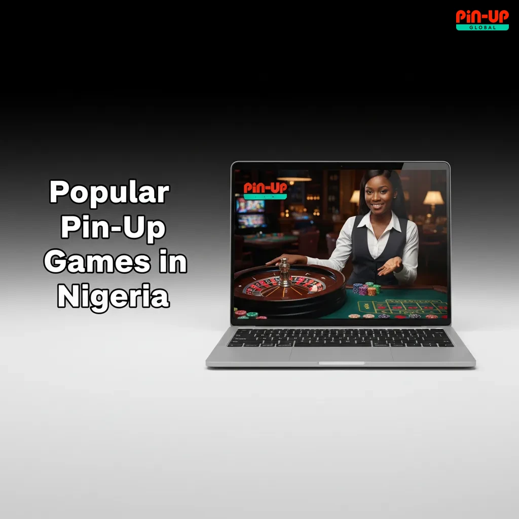 Banner highlighting popular Pin-Up casino games in Nigeria: Sweet Bonanza, Gates of Olympus, Big Bass Bonanza, Book of Dead.