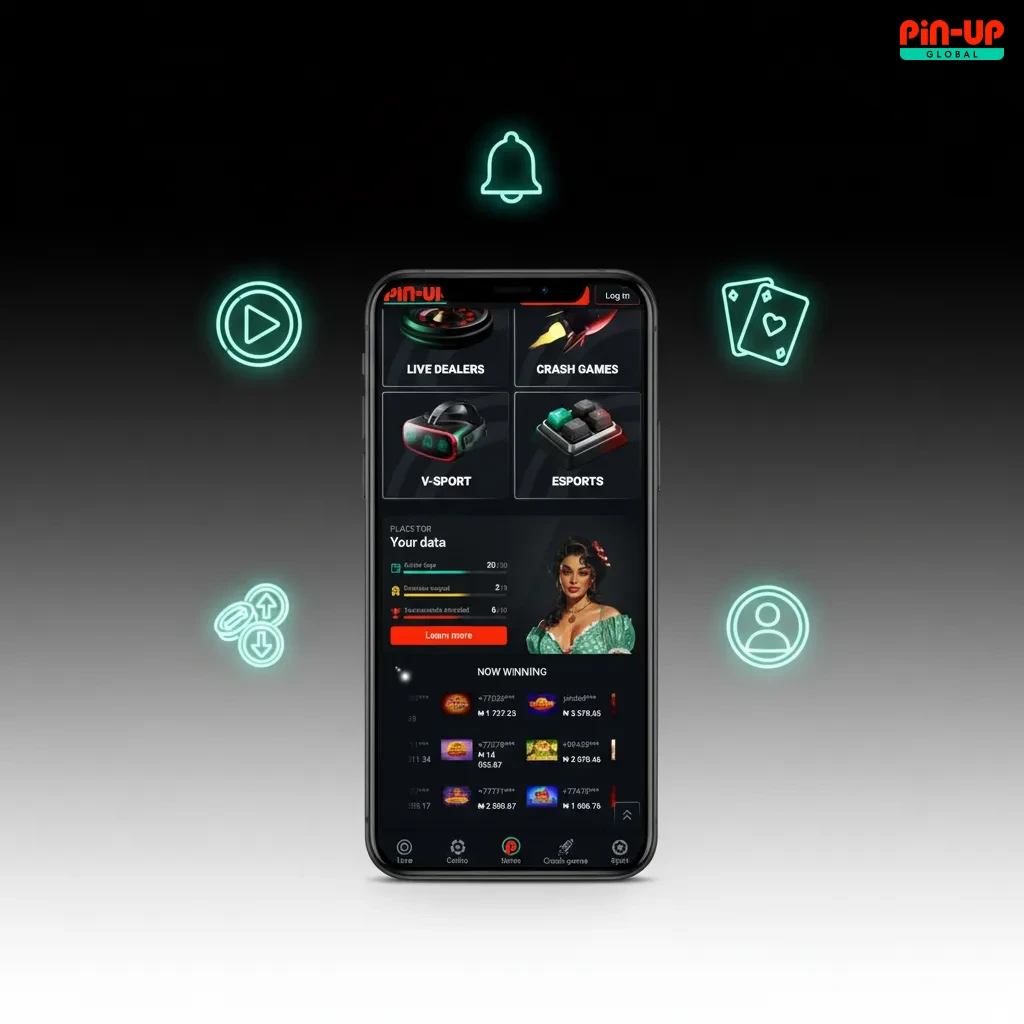 Infographic: Pin-Up mobile in Nigeria—fast NGN payments (OPay, PalmPay), 120%+250FS bonus, sports/casino, KYC, 24/7 support