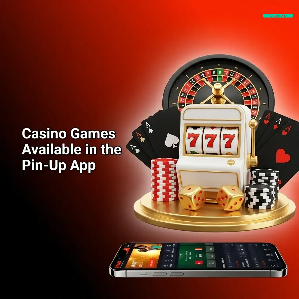 Pin-Up app casino games including slots, live casino, crash games, poker, and jackpots from top providers like Evolution Gaming.