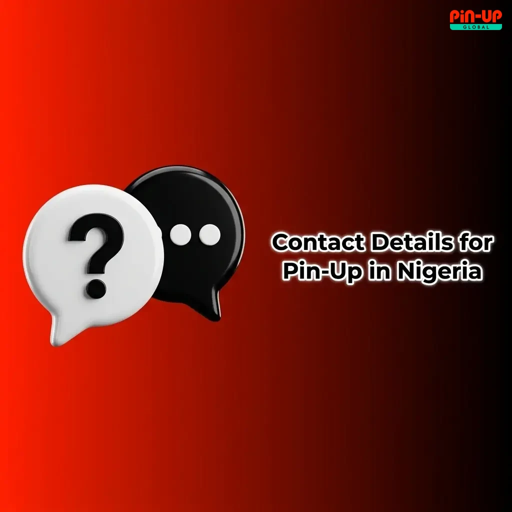 Pin-Up Nigeria contact details showing live chat, email support, help centre, and social media options available 24/7