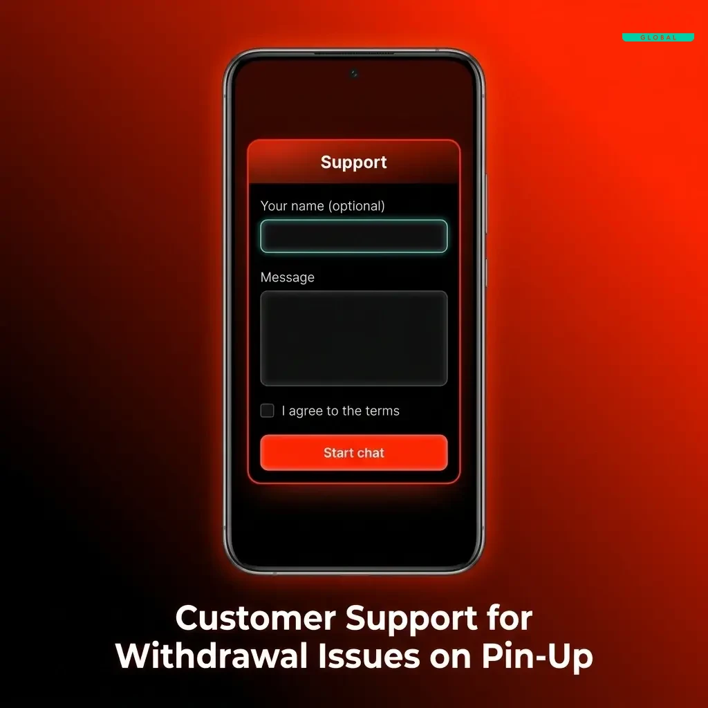 Pin-Up customer support channels for withdrawal issues including live chat, email, help centre, and social media for Nigerian players