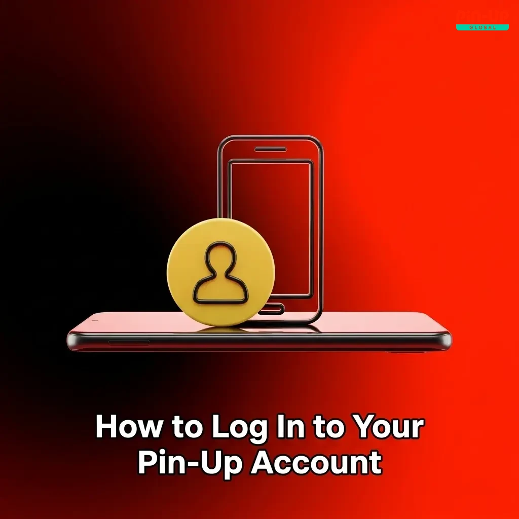 Pin-Up account login screen showing email and password fields with a sign-in button for accessing bets and casino games