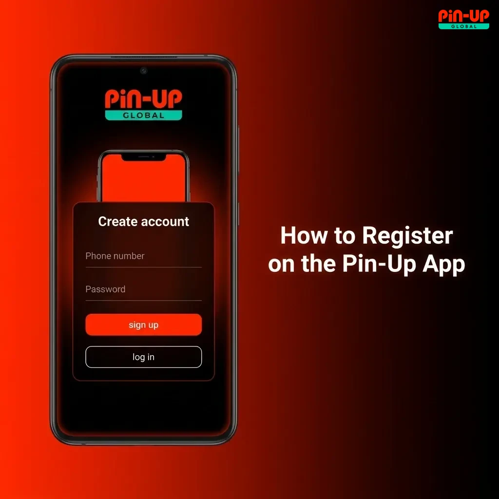 Step-by-step Pin-Up app registration guide for Nigerian users showing sign-up process with promo code PBONG35