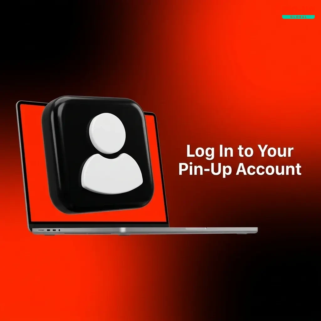 Pin-Up account login page showing step-by-step email sign-in process for betting and casino access