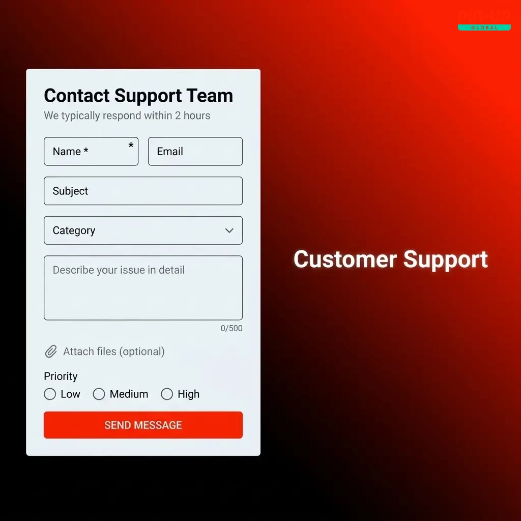 Pin-Up Nigeria customer support channels including live chat, email, Telegram, and help centre available 24/7