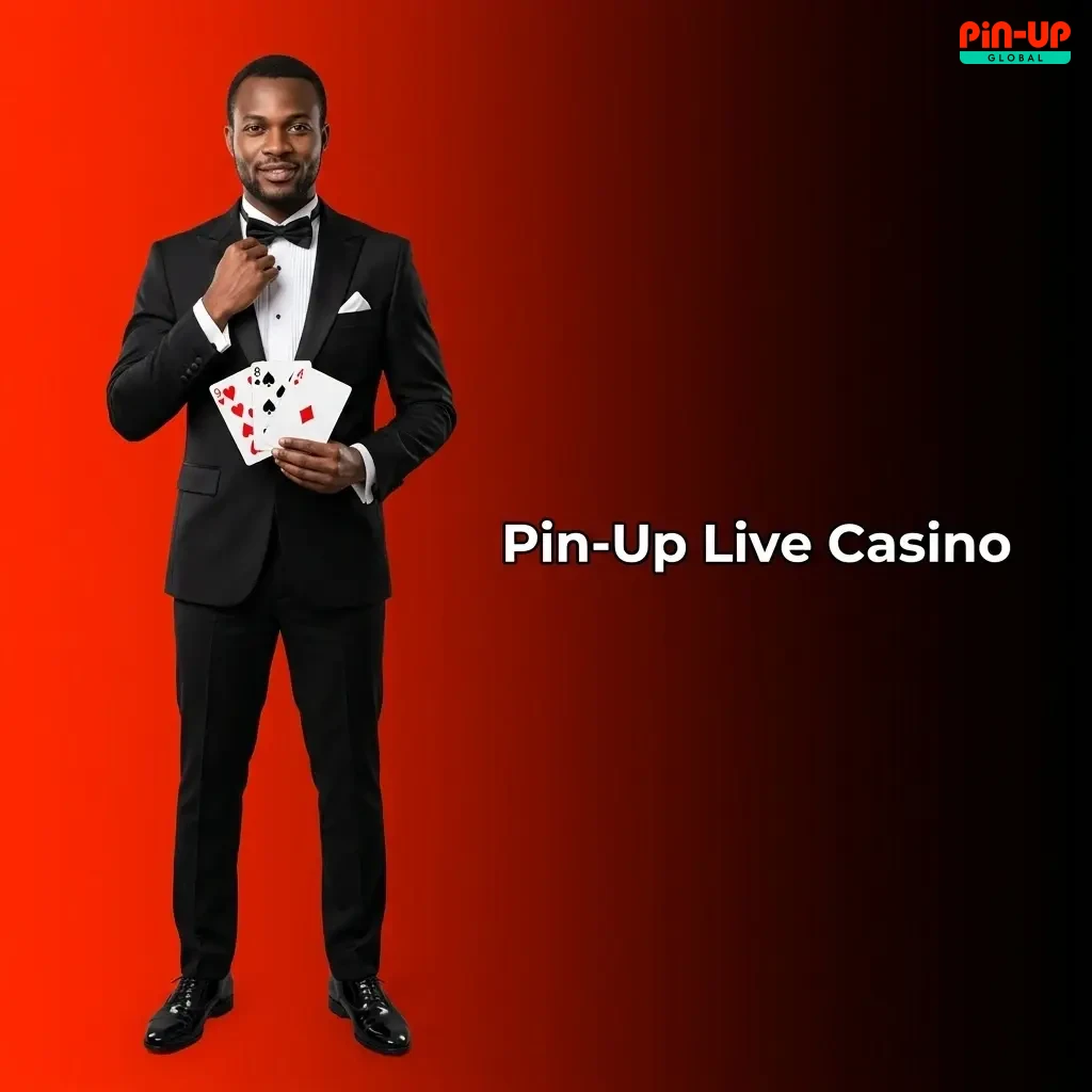 Pin-Up live casino with professional dealers streaming roulette, blackjack, baccarat, and game shows in real time