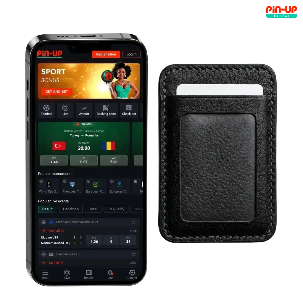 Pin-Up casino withdrawal methods Nigeria showing Visa, Mastercard, OPay, PalmPay options with limits from ₦500 to ₦5,000,000