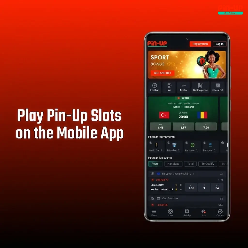 Pin-Up mobile app slots lobby on smartphone with touch-friendly game tiles for Nigerian players on Android and iOS