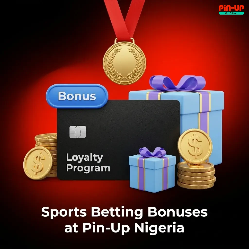 Pin-Up Nigeria sports betting bonuses including 125% welcome bonus up to NGN 8,000,000 and accumulator rewards