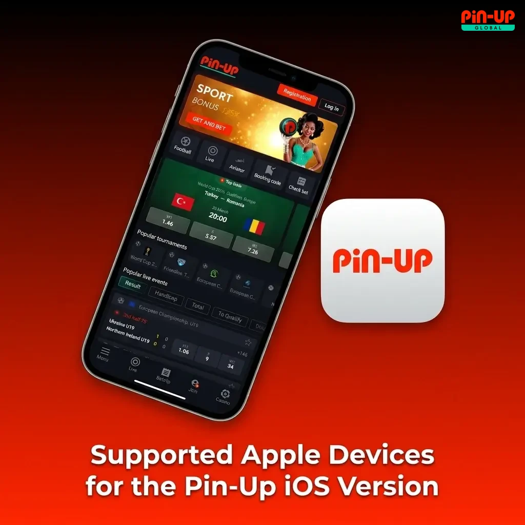 Apple devices compatible with Pin-Up PWA iOS version including iPhone 11-15, SE, iPad models supporting Safari
