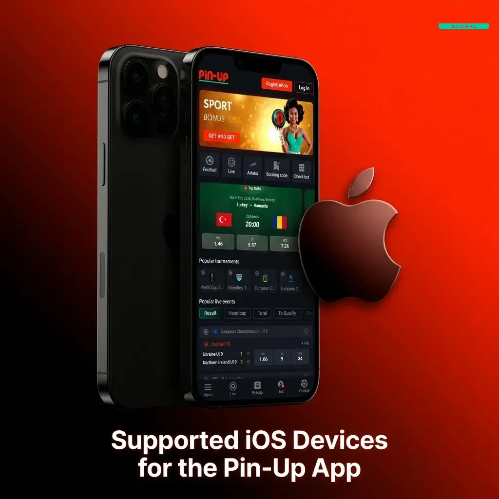 List of supported iOS devices for Pin-Up app including iPhone 7 to 15, iPad Air, iPad Pro, and iPod Touch 7th gen