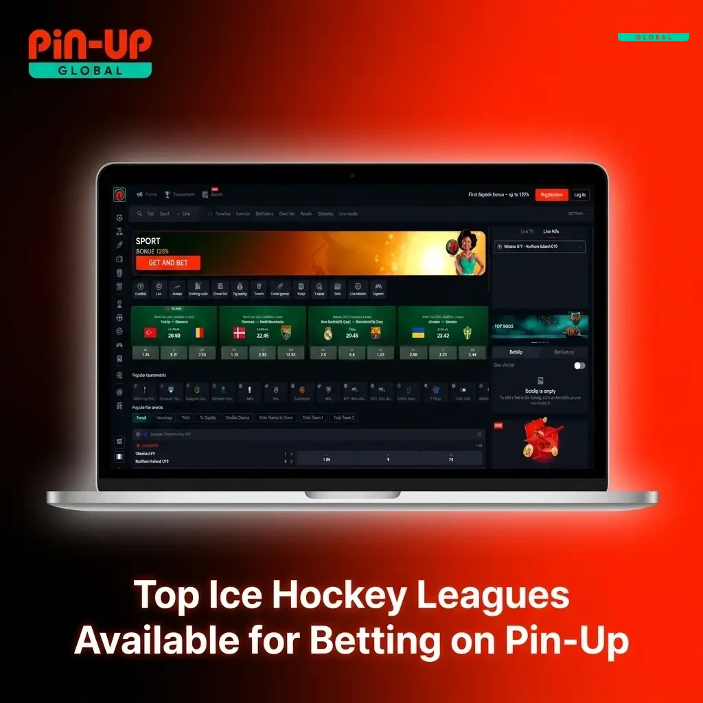 Top ice hockey leagues for betting on Pin-Up including NHL, KHL, SHL, IIHF World Championship and Winter Olympics markets