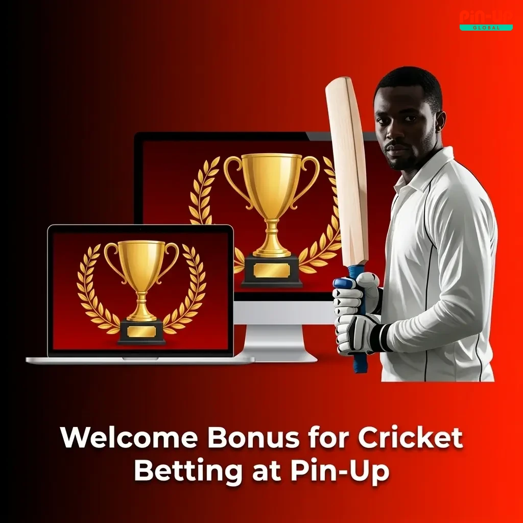 Pin-Up cricket betting welcome bonus up to 125% on first deposit, valid for IPL, T20 World Cup and test matches in Nigeria